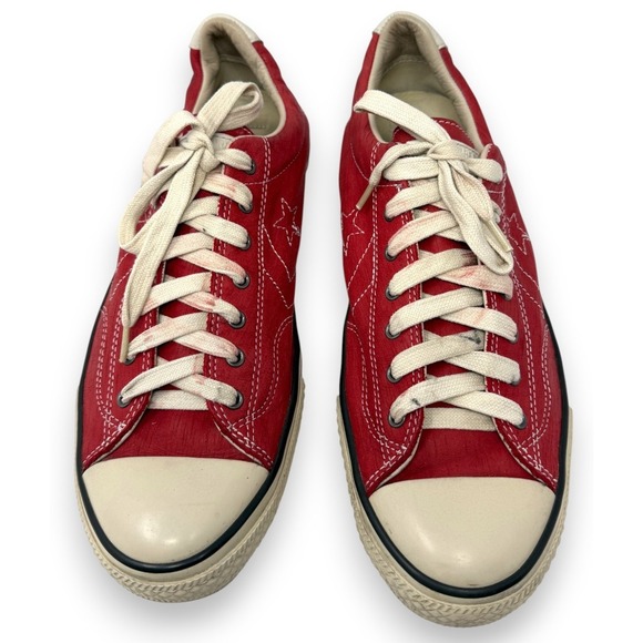 Converse John Varvatos Star Player Chili White Red Leather Sneaker Shoes US 11 - Picture 2 of 11